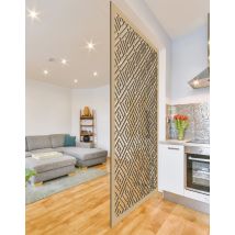 Ad Lyon - Cloison De Séparation Bois Type Claustra Décorative Tamao Mdf H.180 X L.80 X P.3 Cm