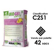 Mortier Colle Biogel No Limits C2s1 Gris - Kerakoll - Palette De 42 Sacs De 25 Kg
