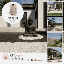 King Materiaux - Kit Décoration Jardin Kyoto 10m2