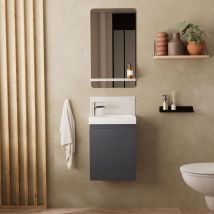 Mob In - Meuble Lave-mains Lisa + Miroir Tablette