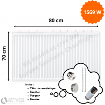 Radiateur Acier H.70 X L.80 Cm Stelrad 1569w T22