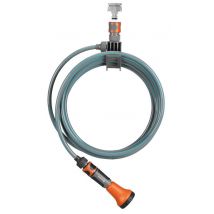 Gardena Tuyau Spiral Pour Terrasses 7,5 M + Nez De Robinet+ Raccords + Lance D'arrosage (18411-20)