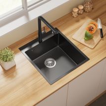 Auralum - AuraLum Evier de Cuisine 1 Bac 44*49*20CM