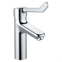 Ideal Standard - Mitigeur lavabo poignée rallongée avec tirette et vidage bonde métal 160 mm chrome - Okyris Pro Ideal standard