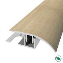 Forestea - barre de seuil + base différence niveau aluminium coloris (42) Chêne poli Long 90 cm larg 3