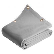 Bâche De Protection 8x9 M Grise - Garantie 8 Ans Tecplast - Lp640mu - Bâche Pvc Étanche - Résistance Anti-uv