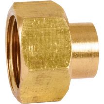 Thermador - Raccord Laiton Droit 2 Pièces À Souder - F 1/2' - Diamètre 14 Mm - 359gc