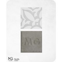 Mg Valencia - Carreaux De Ciment | Ocean | Blanc Cassé Et Gris 20x20cm (boite De 24 Unités = 0,96m2)