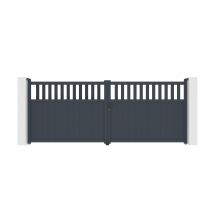 Casanoov - Portail Battant 4m Santis H.160cm Aluminium Gris