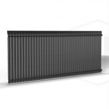 Clotures Et Occultation - Kit Occultant Pvc Pour Panneaux Rigide Haut 103 X Larg 200 Cm Gris Anthracite 7016