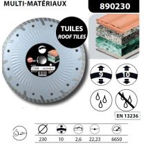 Disque Diamant Jante Continue Tuile, Pierre 230x22,23 Ht 9 Leman