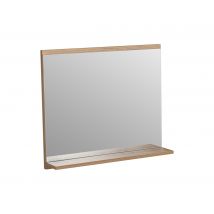 Furnidea - Miroir De Salle De Bain Avec Étagère Nova Oak 80 X 57 Cm