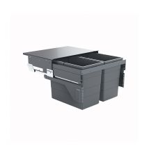 Poubelle De Cuisine Tri Sélectif 2 Bacs Encastrable 60l (28+28) Hailo Cargo