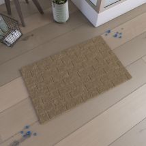 Galedo - Tapis De Bain 80x50cm Antidérapant Et 100% Coton - Metro Beige