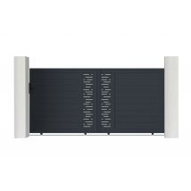 Casanoov - Portail Coulissant 3m Arlberg H.160cm Aluminium Gris