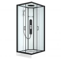 Allibert - Cabine De Douche Carré - 90x90 Noire Uyuni