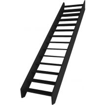 Escalier Ouvert Handystairs "basica60b" - 60 Cm - Apprêt Noir - Marches De 40 Mm D'épaisseur - 13 Marches (280/211)