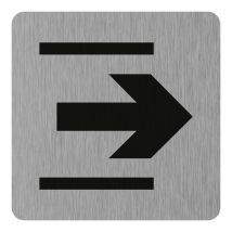 Novap - Plaque De Porte Sortie (symbole) - Aluminium Brosse 100x100mm - 4384153