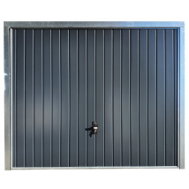 Spadone - Porte de garage basculante grise l.240 x H.200 cm x Ep.20 mm