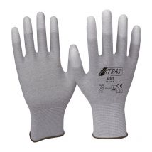 Nitras Safety Products - Gant Taille L (8) Gris/blanc En 388 En 16350 Catégorie Epi Ii Nylon-carbone Ave (par 12)