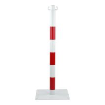 Novap - Poteau Acier Rouge/blanc Sur Platine À Fixer - 2250009