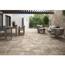 Carrelage Exterieur Codicer 95 Crosscut Beige Modular R3d - Vendu Par Palette De 19,14m²