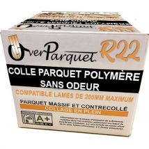 Dinachoc - Colle Pour Parquet Polymère Overparquet R22 Classé A+ (pot De 15kg) - Compatible Pour Les Lames De 200mm De Large Maximum