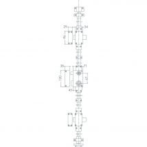Serrure 3 Points Vega Vertical Fouillot Cylindre De 45mm Gauche - Jpm - 511000-18-2a