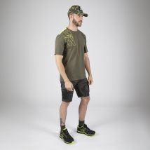 Nine Worths - Peter - T-shirt Manches Courtes - 1210 | Kaki/jaune Fluo