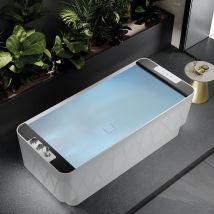 Kinedo - Baignoire Ilot Glamour En Solid Surface Sans Système Balnéo 180