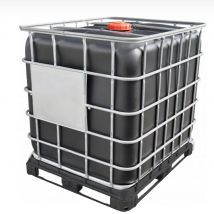 Plast'up Rotomoulage - Cuve De Stockage 1000l Ibc Neuve Grillage Opaque Noire
