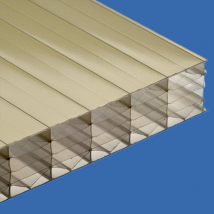 Dhaze - 5 Plaques Polycarbonate Alveolaire Anti-chaleur - Ep.32mm Gold - 2,00m X 1,25m