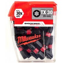 Milwaukee - Embouts tx30 shw 25mm milwaukee - boite de 25 - 4932430886