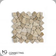Mg Valencia - Mosaïque De Marbre Naturel 30x30cm | Connecting Capuccino | (boîte De 11 Mailles = 1m2)