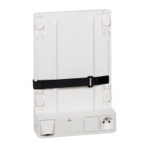 Legrand - Support Box Opérateur Adsl Et Fibre Avec 1 Prise 2p+t Et 4 Cordons De Liaison Box Et Coffret (413149)