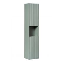 Furnidea - Meuble Colonne De Salle De Bain À Suspendre Line Reed Green Vert Sauge 30 X 140 Cm