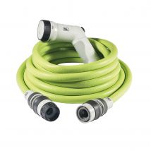 Fitt Ikon 25 M - Tuyau D'arrosage Extensible, Compact, Léger Et Prêt À L'emploi, Avec Pistolet Multi-jet, Lime