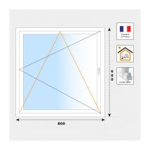 Volet Moustiquaire - Fenêtre 1 Vantail Oscillo Battant Pvc Blanc H600 Mm