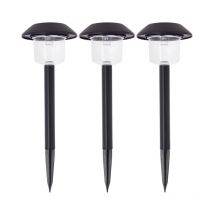 Xanlite - Lot de 3 balises solaires LED IP44 noir
