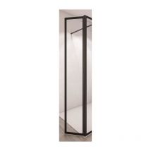 Saint Gobain - Saint-gobain Porte De Douche Pivotante Baleares Atelier - Verre Timeless 8 Mm Trempe - L.34 Cm X H.198 Cm - Profile Noir