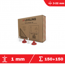 150 Croisillons Autonivelants 1mm + 150 Cadrans - Flat-pro Starter Kit - Système De Nivellement De Carrelage À Visser
