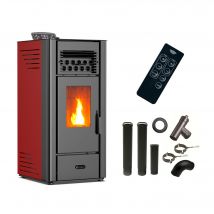 Poêle À Granulés Air Anita 10 Kw Bordeaux Sannover + Kit Raccordement Fumisterie