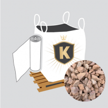 King Materiaux - Kit Graviers Rose + Géotextile = 1 Big Bag Gravier Rose 15/25 1.5t [environ 20m2 Sur 5cm D'épaisseur] + 1 Géotextile 25m2