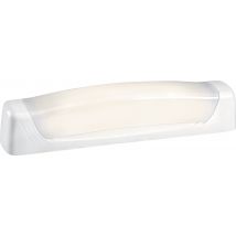 Réglette applique de salle de bain avec interrupteur et prise Talasso Aric - Blanc