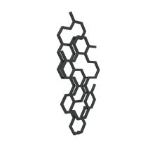 Matisere - Sèche-serviette eau chaude noir de 502mm de haut et 1126mm de large - 317 Watt - HEX502/1126YLN