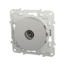 Schneider Electric - Prise Tv Odace, Gris Aluminium