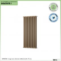 Otitec - Radiateur Eau Chaude Mixte Avec Thermostat Offert | Emi 2 - Crème | 710 W | 66,5 X 70 Cm