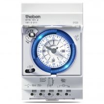Theben 1610011 Syn 161 D Horloge Programmable Analogique, Programme Journalier, 1 Canal, Synchro. Avec Le Réseau, 180 W Led