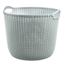Keter - Panier De Rangement Knit Rond L 30 L Bleu Brumeux Curver