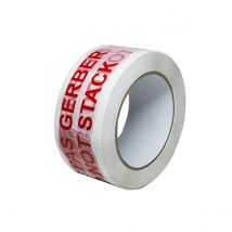 Tecplast - Ruban Adhésif D'emballage 28μ Blanc Imprimé "ne Pas Gerber" En Rouge - Rouleau Adhésif D'expédition 50 Mm X 100 M
